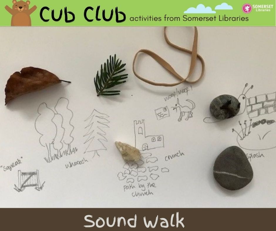 leaves and stones on a piece of paper with a child's pencil drawings of the places they were found