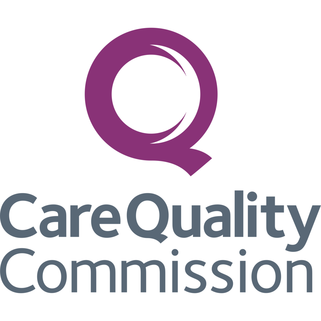 Care Quality Commission logo featuring a stylised purple letter Q above grey text reading “Care Quality Commission”.